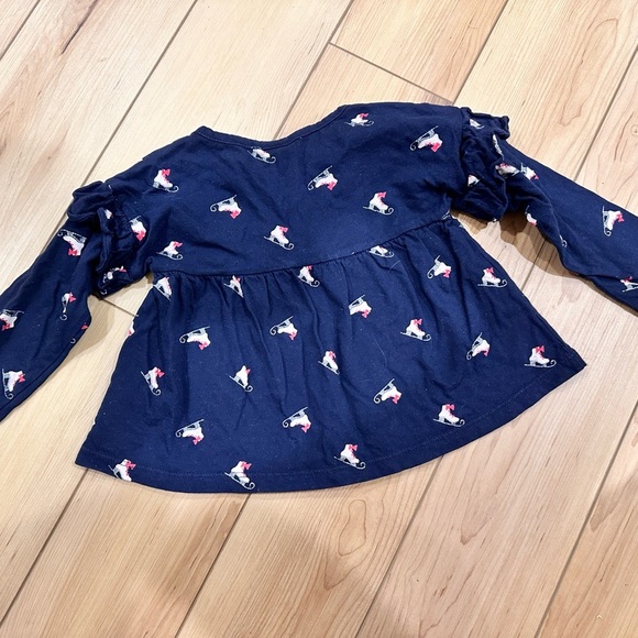 GAP Blue Long Sleeve Tee with Playful Print - Picture 5 of 6